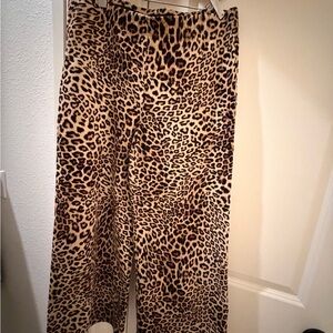 Karen Kane Leopard Print Wide Leg Pants